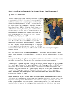 North Carolina Recipient of the Kerry O`Brien Coaching Award