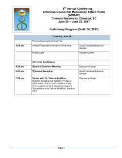 Updated Schedule 4/25