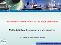 Sensitivities of extant animal taxa to ocean acidification. Methods