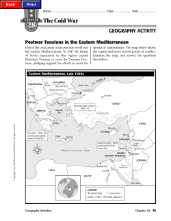 Post war II tensions map
