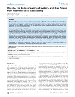 Obesity, the Endocannabinoid System, and Bias Arising from