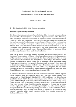 Land rents in lieu of taxes for public revenue： the forgotten advice of