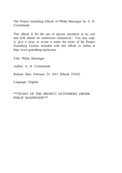 Philip Massinger - Project Gutenberg