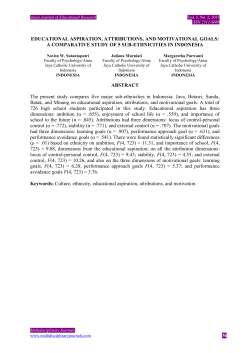 EDUCATIONAL ASPIRATION, ATTRIBUTIONS, AND