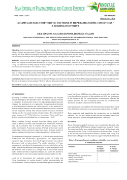 ISO-AMYLASE ELECTROPHORETIC PATTERNS IN