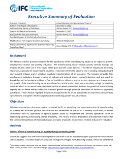 Executive Summary of Evaluation