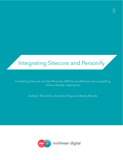 Integrating Sitecore and Personify