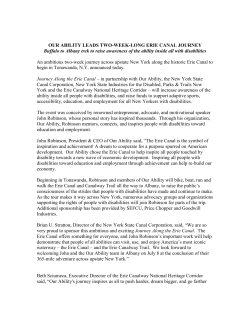 OUR ABILITY LEADS TWO-WEEK-LONG ERIE