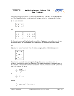 Multiplication and Division With Two Fractions