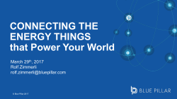 CONNECTING THE ENERGY THINGS that Power Your World