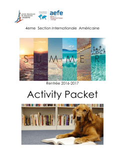 Activity Packet