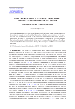 effect of randomly fluctuating environment on autotroph