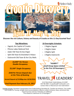 Discover the rich culture, history and beauty of Croatia on this 11