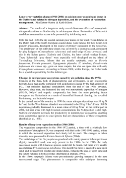 Long-term vegetation change (1966-2006) - Wageningen UR E