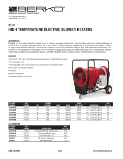 BSDH SERIES - HIGH-TEMP ELECTRIC BLOWER Sales Flyer