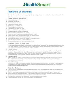 benefits of exercise