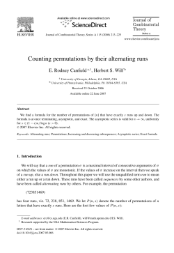 Counting permutations by their alternating runs
