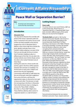 Peace Wall or Separation Barrier?