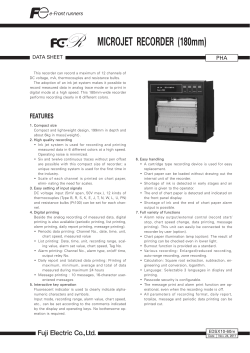 MICROJET RECORDER (180mm) - Fuji Electric Corp. of America