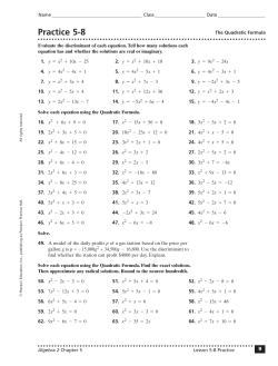 Practice 5-8 - SHAMOKINMATH