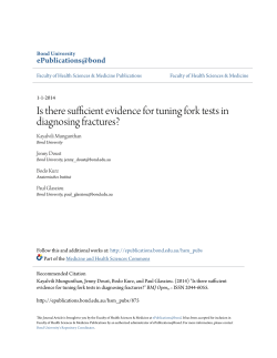 Is there sufficient evidence for tuning fork tests in diagnosing fractures?