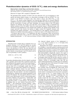 Photodissociation dynamics of OClO - Institut f&uuml;r Physikalische und