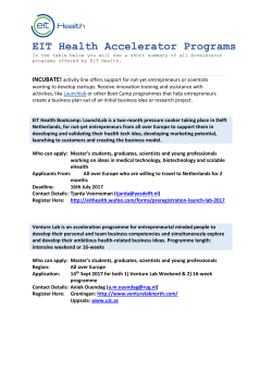 EXPLORE our Accelerator programmes with this brief summary.