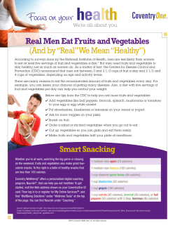 Real Men Eat Fruits and Veggies