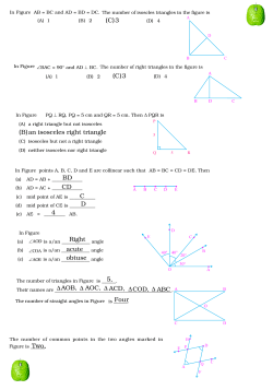 (C)3 (C)3 (B)an isosceles right triangle BD CD C D