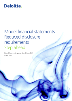 (RDR) Model Financial Statements