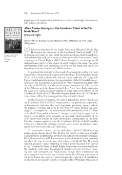 Allied Master Strategists: The Combined Chiefs of Staff in World War II.