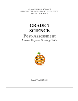 GRADE 7 SCIENCE Post-Assessment