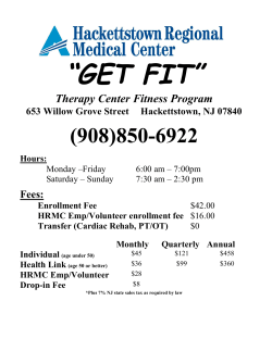 GET FIT - Hackettstown Medical Center