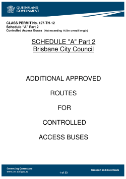 Approved routes, Schedule A