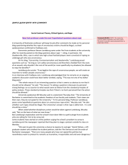 Social Contract Theory, Ethical Egoism, and Rape New York