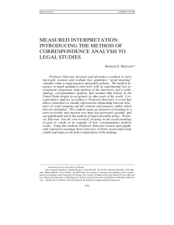 measured interpretation: introducing the method of correspondence
