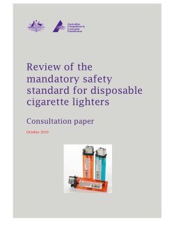 Review of the mandatory safety standard for disposable