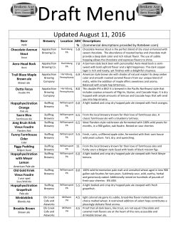 PDF Beers on tap since opening in December 2015