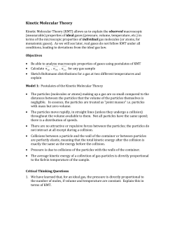 Kinetic Molecular Theory
