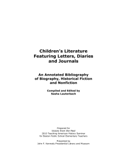 Children`s Literature Featuring Letters, Diaries, and