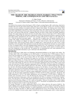 the crash of the nigerian stock market: what