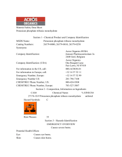 Material Safety Data Sheet Potassium phosphate tribasic
