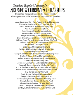 Endowed scholarship listing for web site revised version