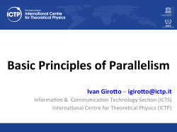 Basic Principles of Parallelism - Indico