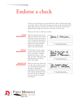 Endorse a check