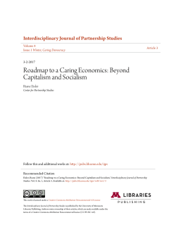 Roadmap to a Caring Economics: Beyond Capitalism and Socialism