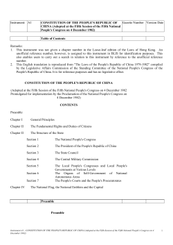 Instrument: A1 CONSTITUTION OF THE PEOPLE`S