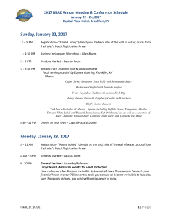 Sunday, January 22, 2017 Monday, January 23, 2017