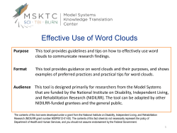 Effective Use of Word Clouds