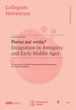 Poena aut venia? Emigration in Antiquity and Early Middle Ages